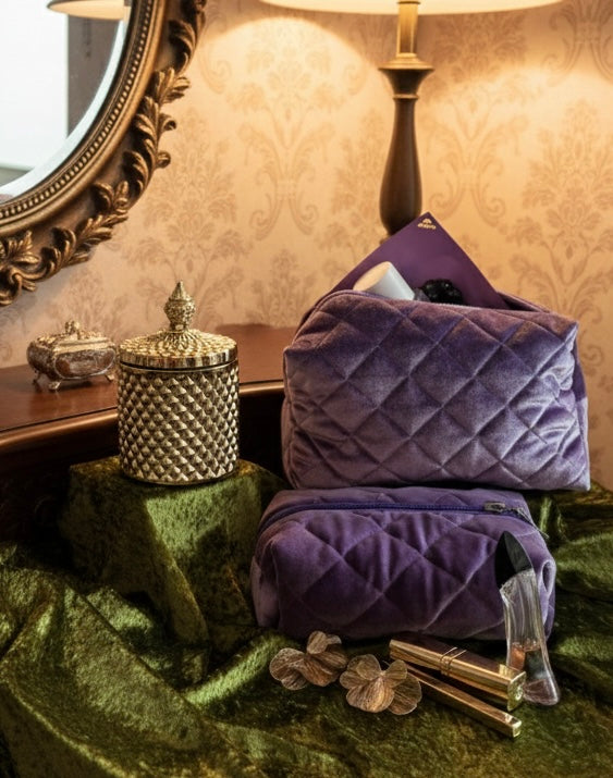 OdeSiu Velvet & Silk Cosmetic Bag –  Royal Purple