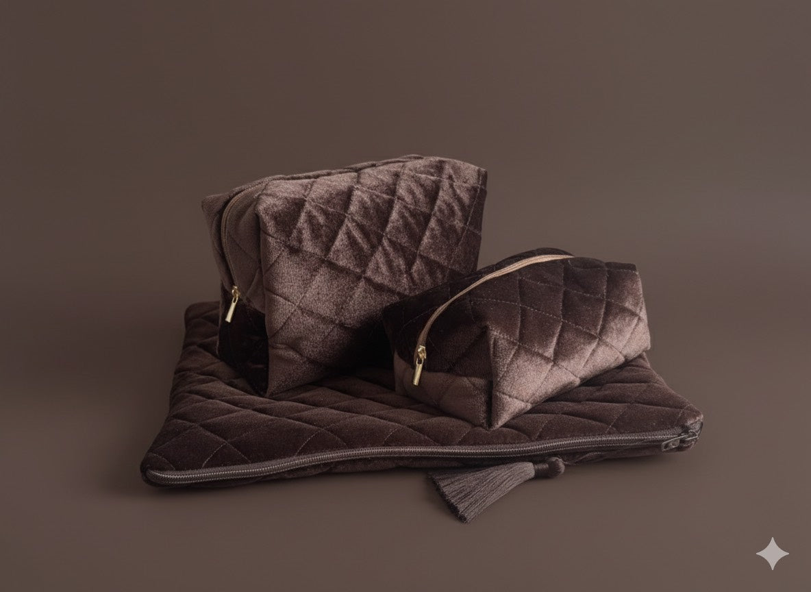 OdeSiu Velvet & Silk Laptop Case – Chocolate