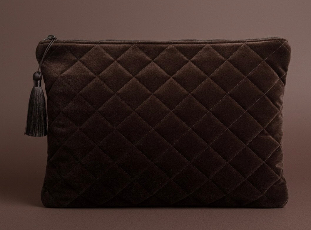 OdeSiu Velvet & Silk Laptop Case – Chocolate