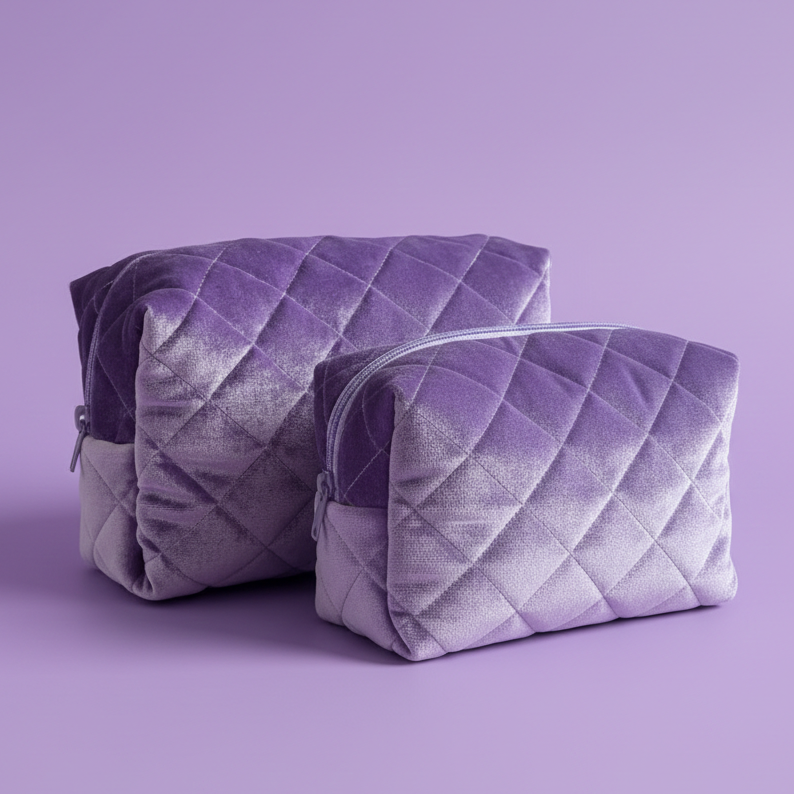 OdeSiu Velvet & Silk Cosmetic Bag –  Royal Purple