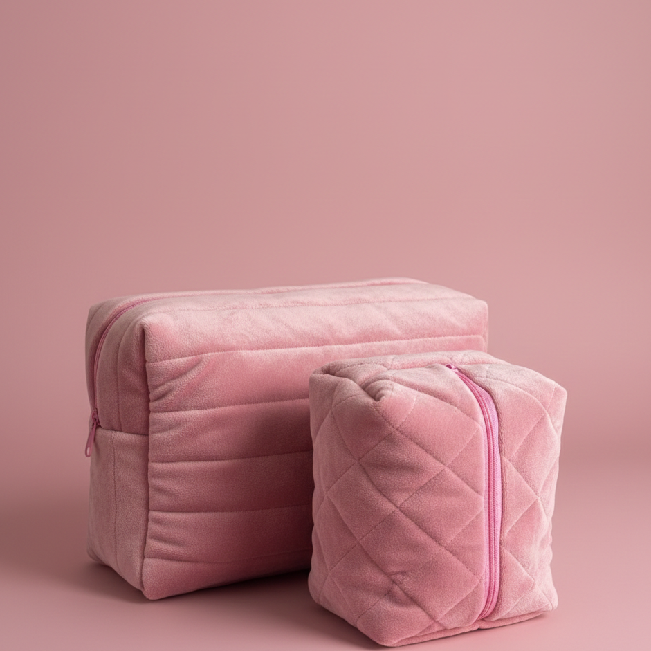 OdeSiu Velvet & Silk Cosmetic Bag – Rose